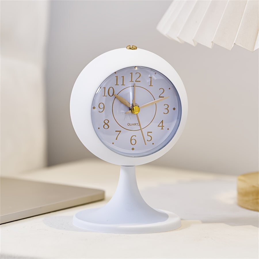 CartoonGlow Clock - Luxury Analog Alarm Clock with Golden Hands