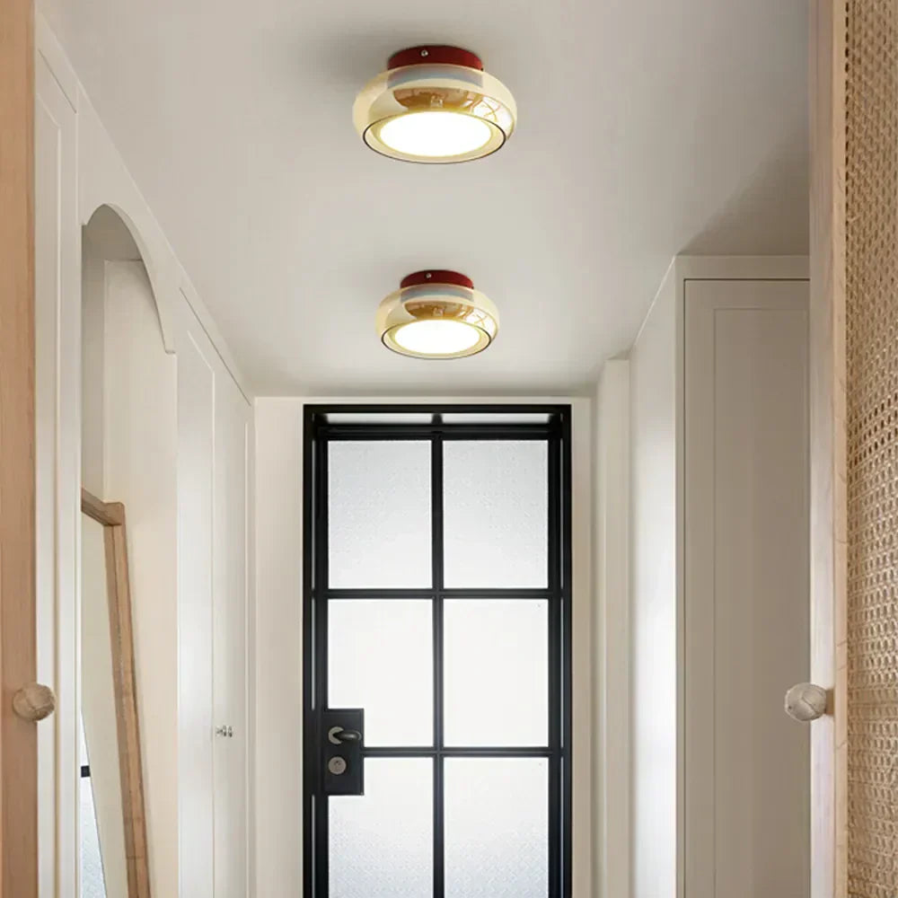 Pellora - Compact Retro LED Ceiling Light for Hallway and Entryway