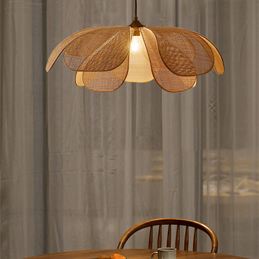 NaturelChic Lamp - Elegant Rattan Pendant Light for the Bedroom