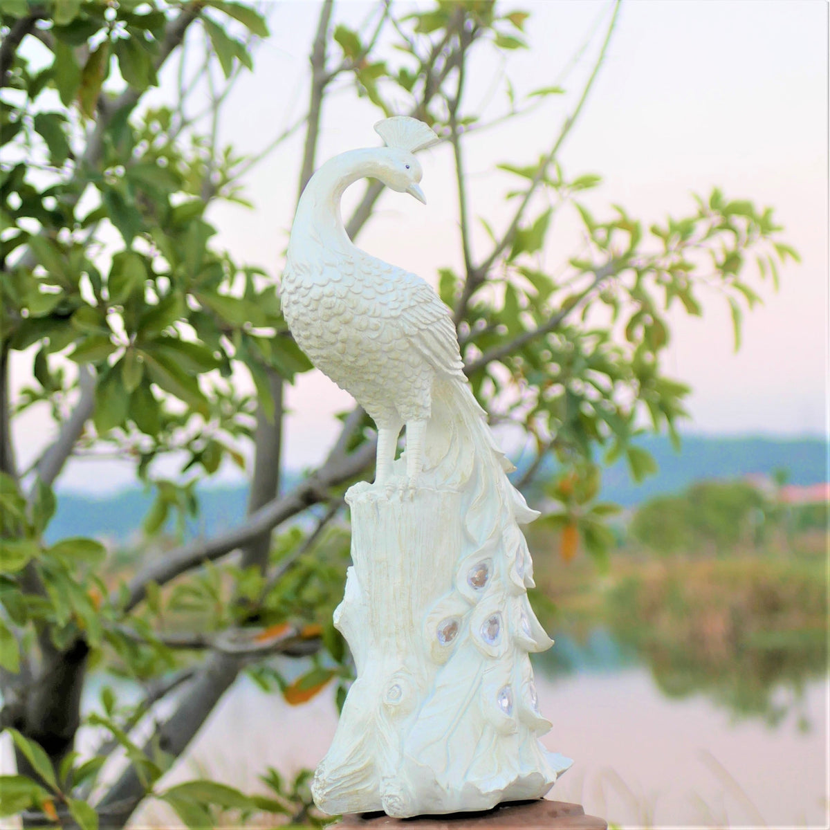 SolarPeacock - Colorful Illuminated Solar Peacock Garden Stake