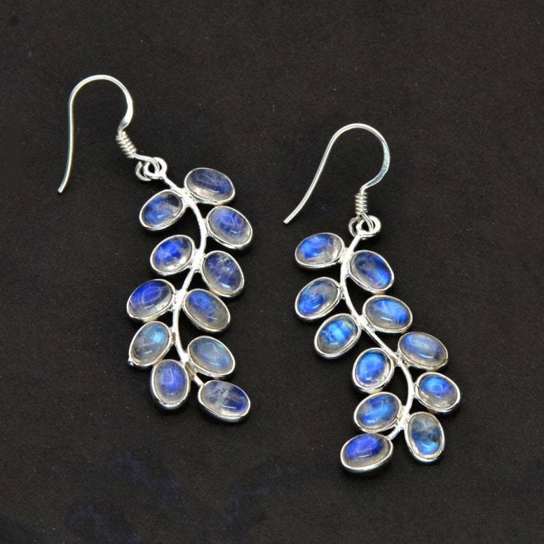 Jante - Boucles d'oreilles pierre de lune lumière nocturne