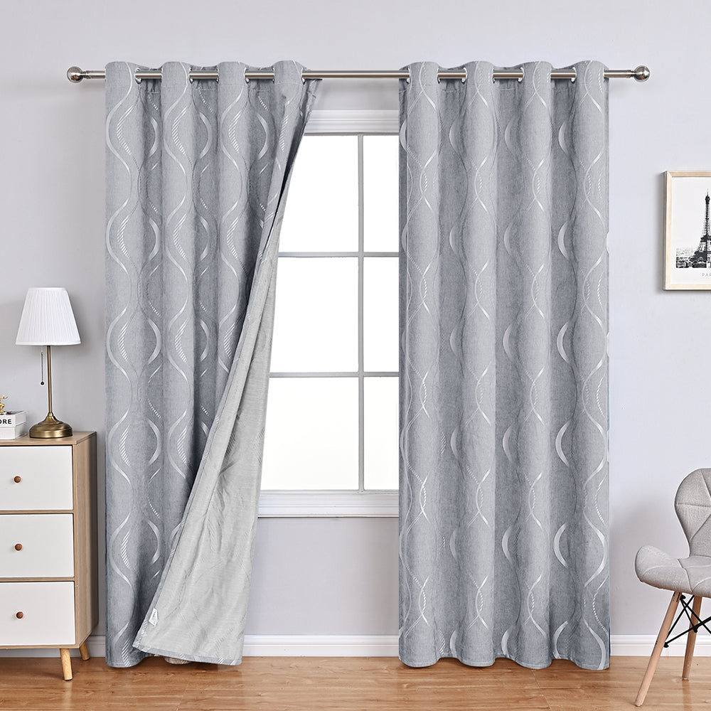 Serenity Voile - Modern Bubble Print Sheer Curtains