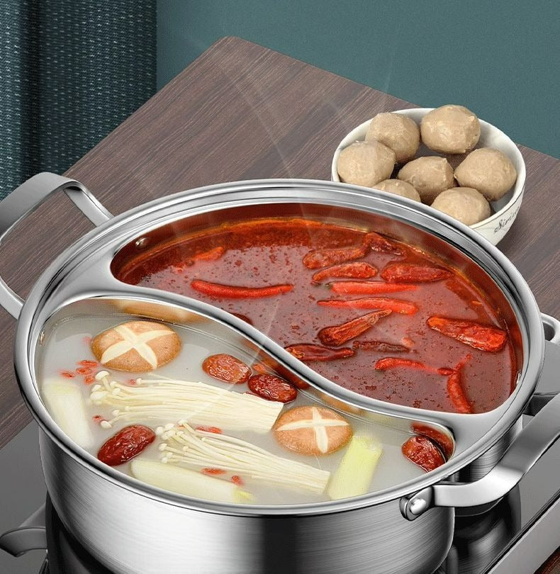 EmieCook - Grande marmite en acier inoxydable compatible induction