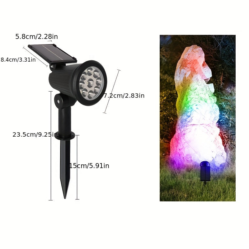 SolarLuxe Spotlight - 9 LED Solar Garden Spotlight