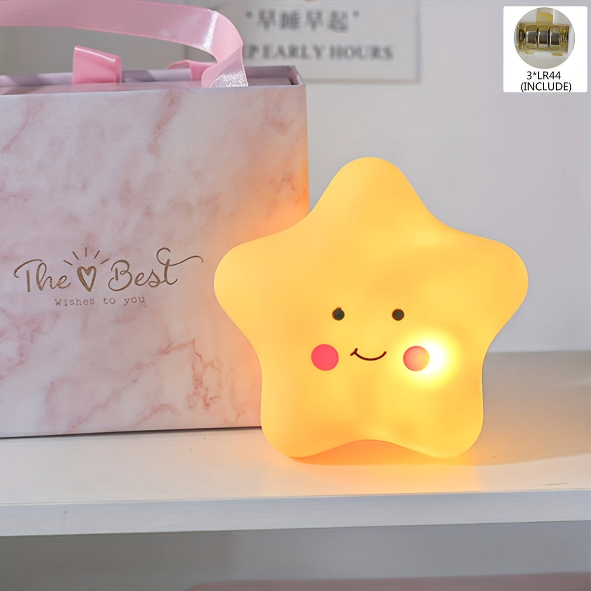 Tystella - Pentagram LED Night Light for Kids' Bedroom