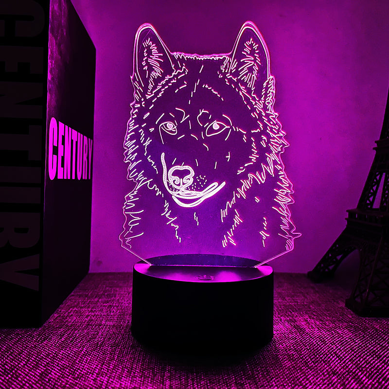 WolfLicht - 3D Wolf Ambient Lamp with Touch Control