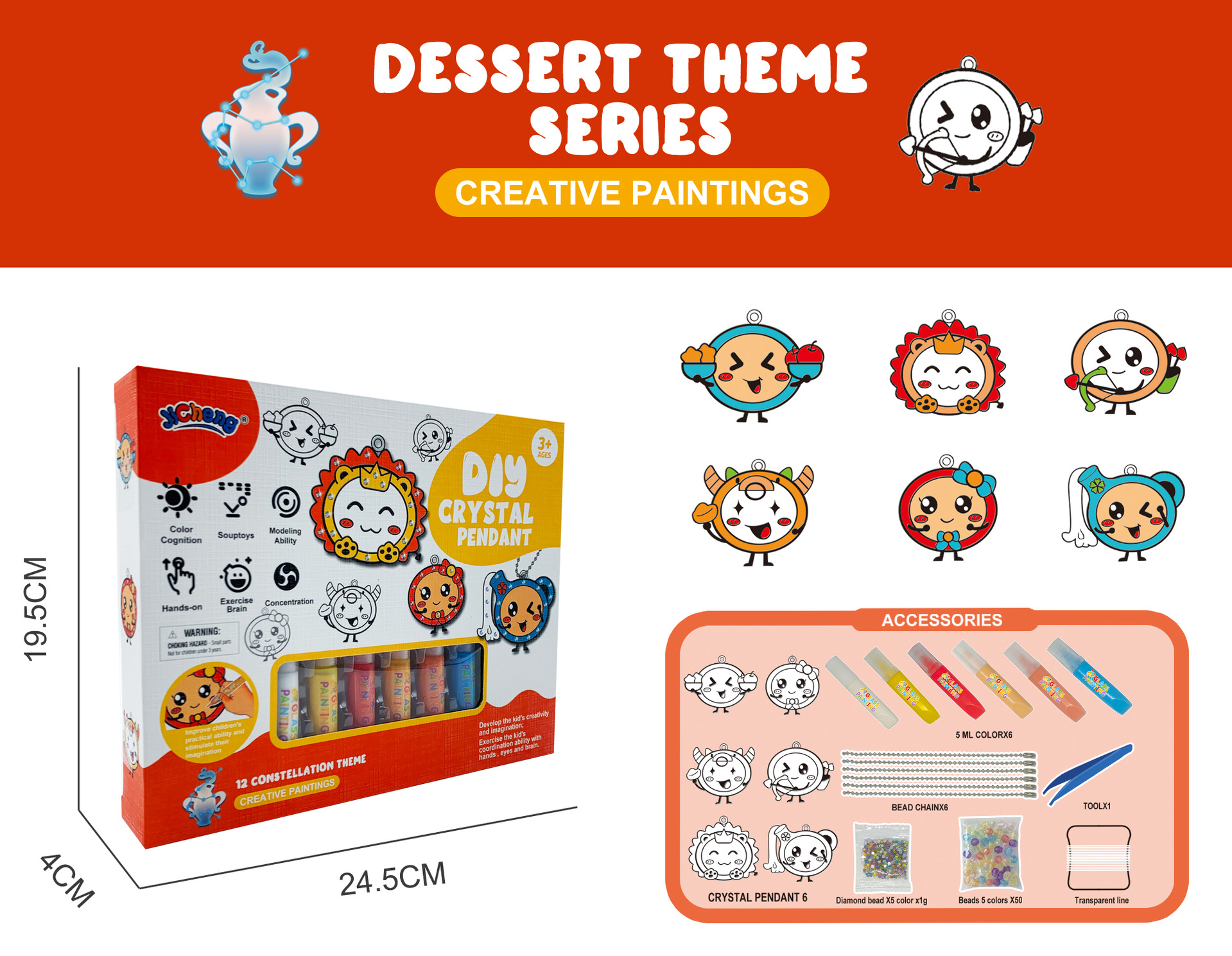 SparkleArt - Paint Your Own Keychain DIY Craft Kit