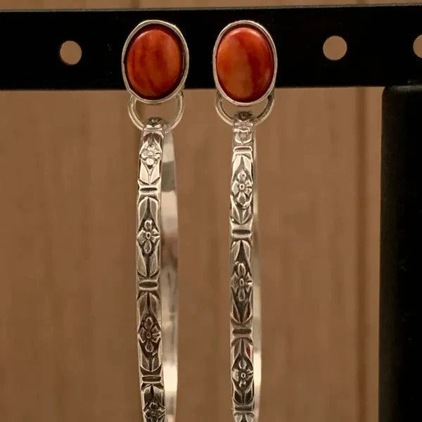 Esme - Boucles d'oreilles boho vintage en onyx