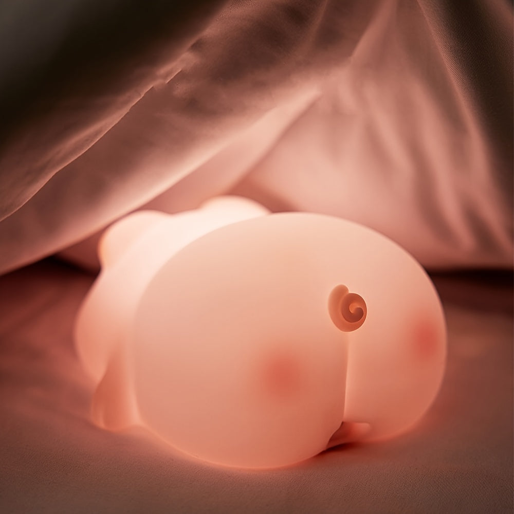 PiggyGlow - Rechargeable USB LED Silicone Night Light