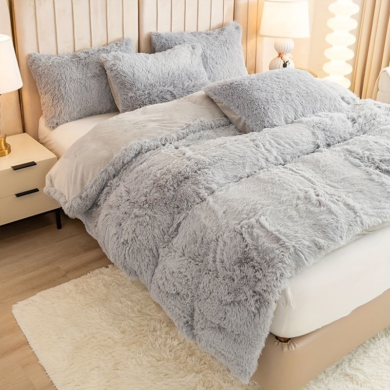 IndulgeNest - Ultra Soft Plush Duvet Cover Set with Zip Closure