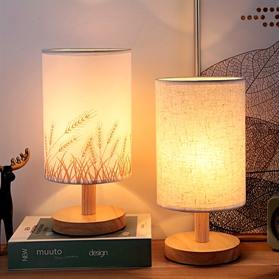 Dalveen - Dimmable Wooden LED Table Lamp with USB