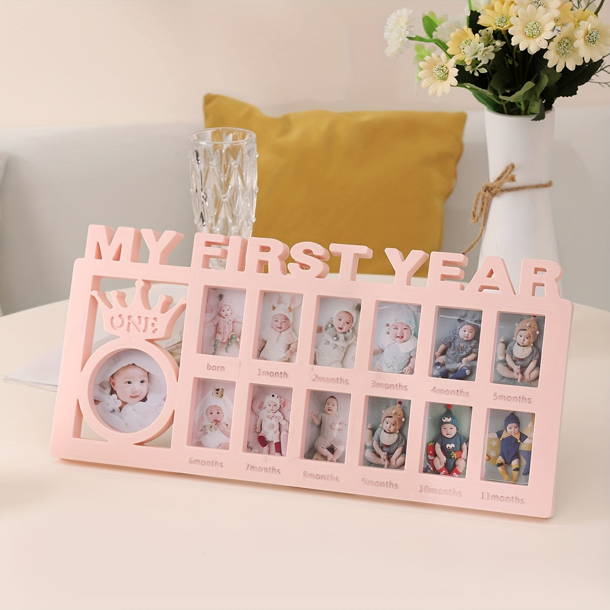 BabyMemories - Keepsake Photo Frame for Baby's First 12 Months