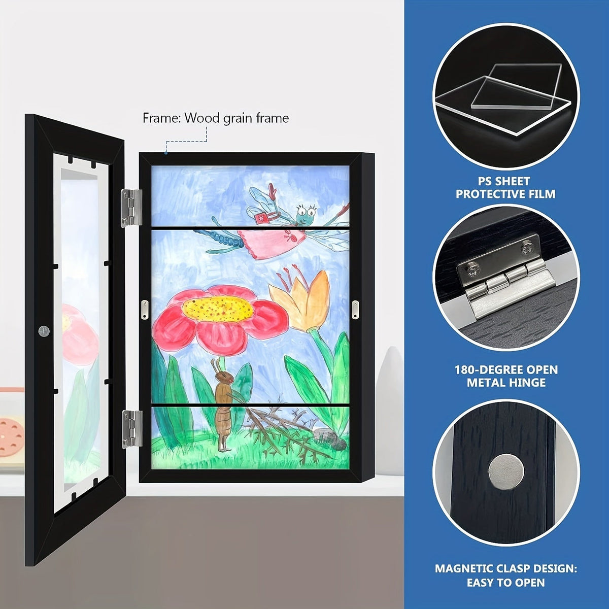 FrameCraft - Set of 2 Magnetic Wood Photo Frames