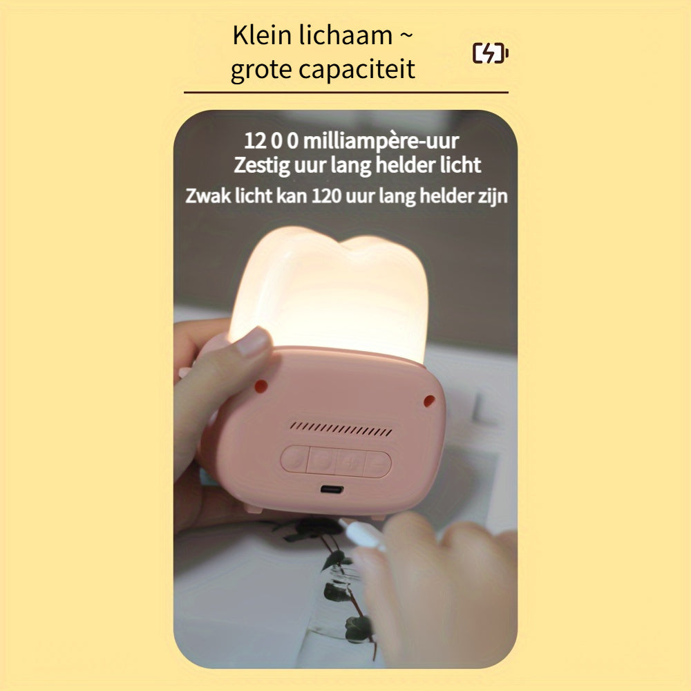 GlowBake Clock - Rechargeable LED Alarm Clock with Bread Design