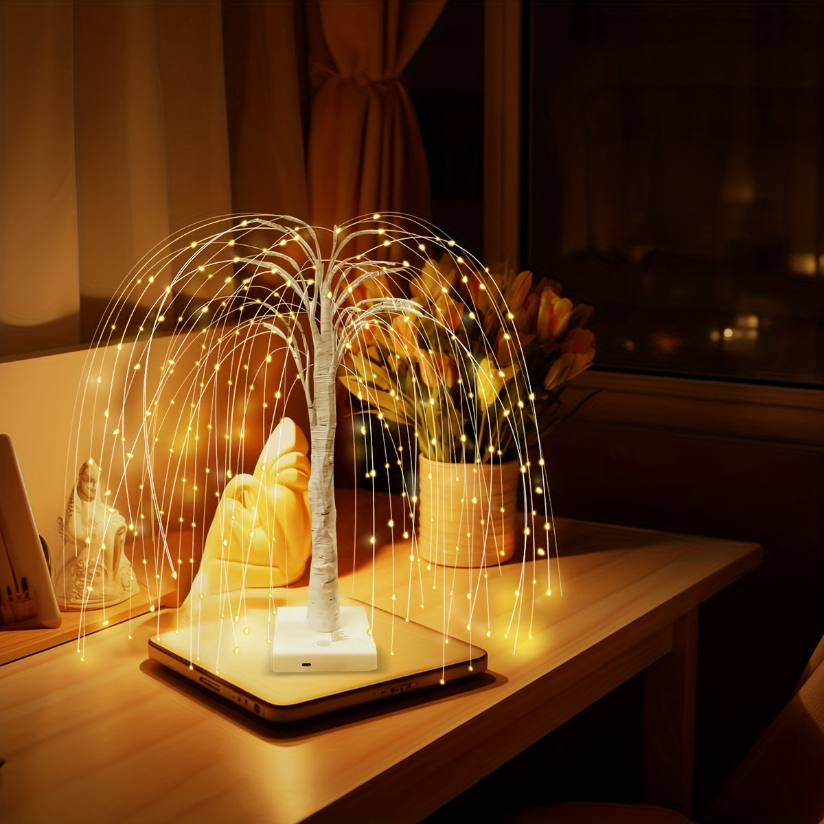 WillowGlow - Romantic 192 LED Table Lamp for a Cozy Ambiance