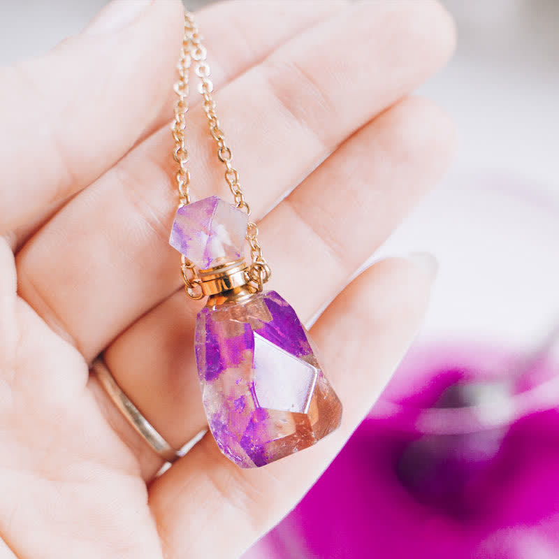 Iris - Collier flacon de parfum en cristal