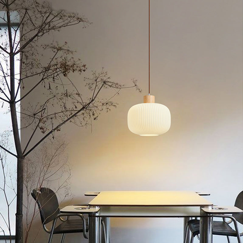 VintageLight - Wood and Glass Pendant with Vintage Charm