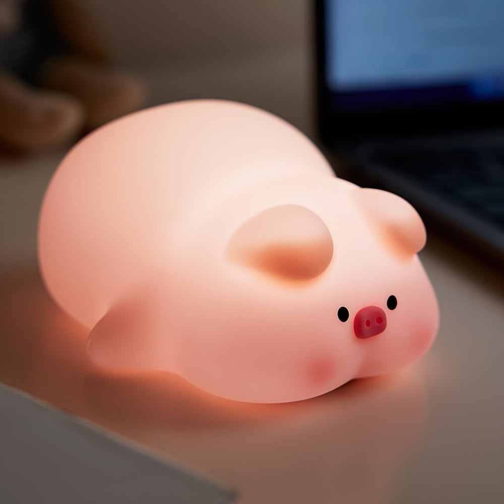 Oswinkle - Pink Pig LED Night Light for Kids