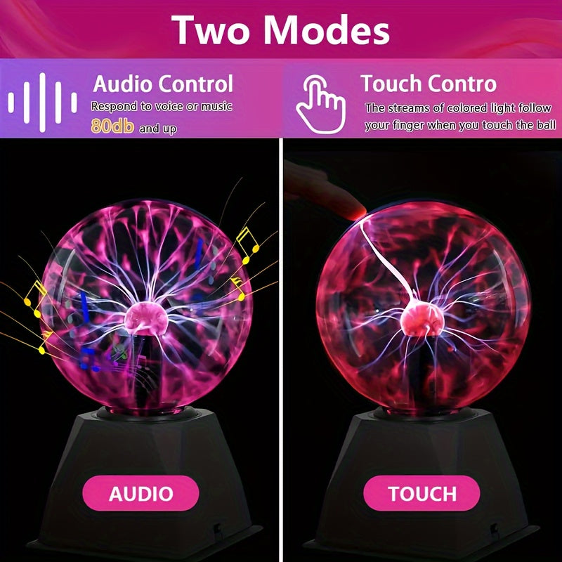 PlasmaGlow - Interactive USB LED Plasma Ball for Ambient Lighting