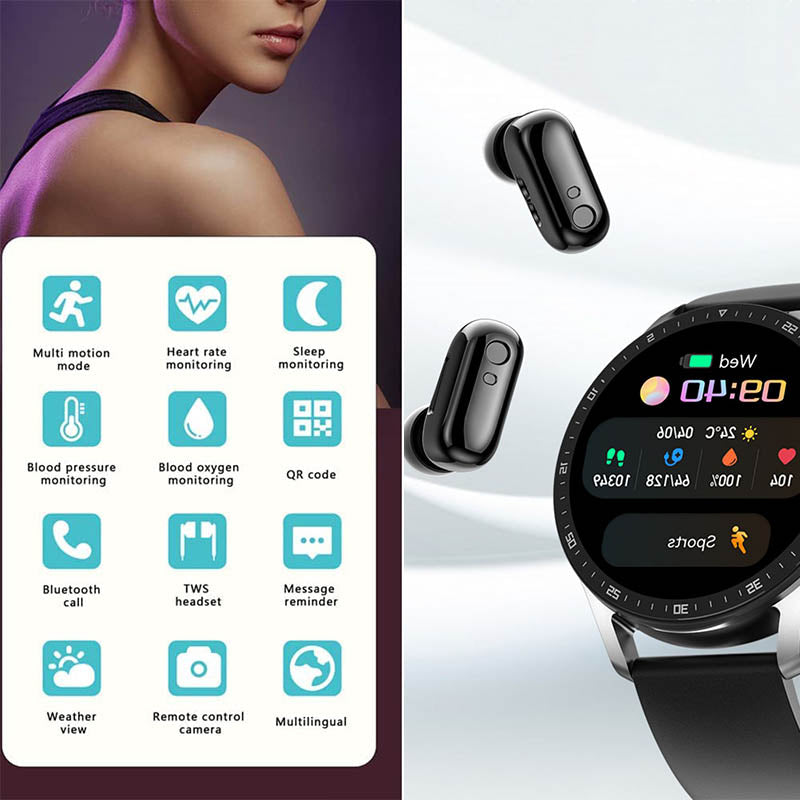 SmartLink Watch - Smartwatch avec Écouteurs Intégrés