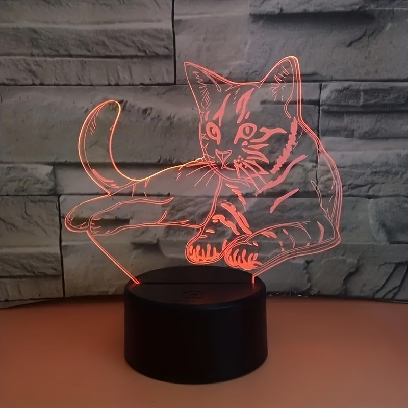 CatGlow - 3D Cat Night Light with 7 Colours