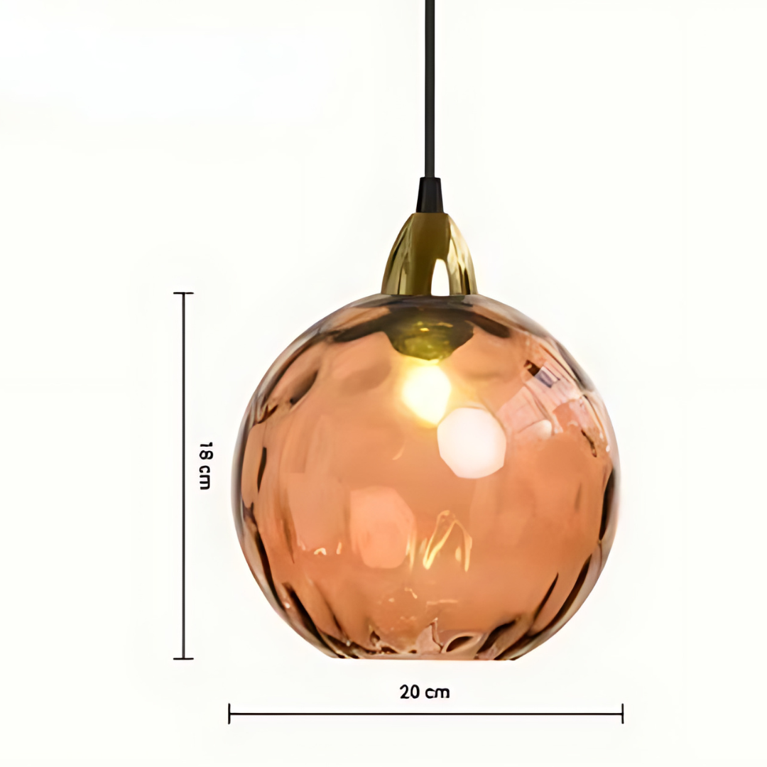 MajesticGlobe - Elegant Glass Globe Pendant Light for Luxurious Interiors