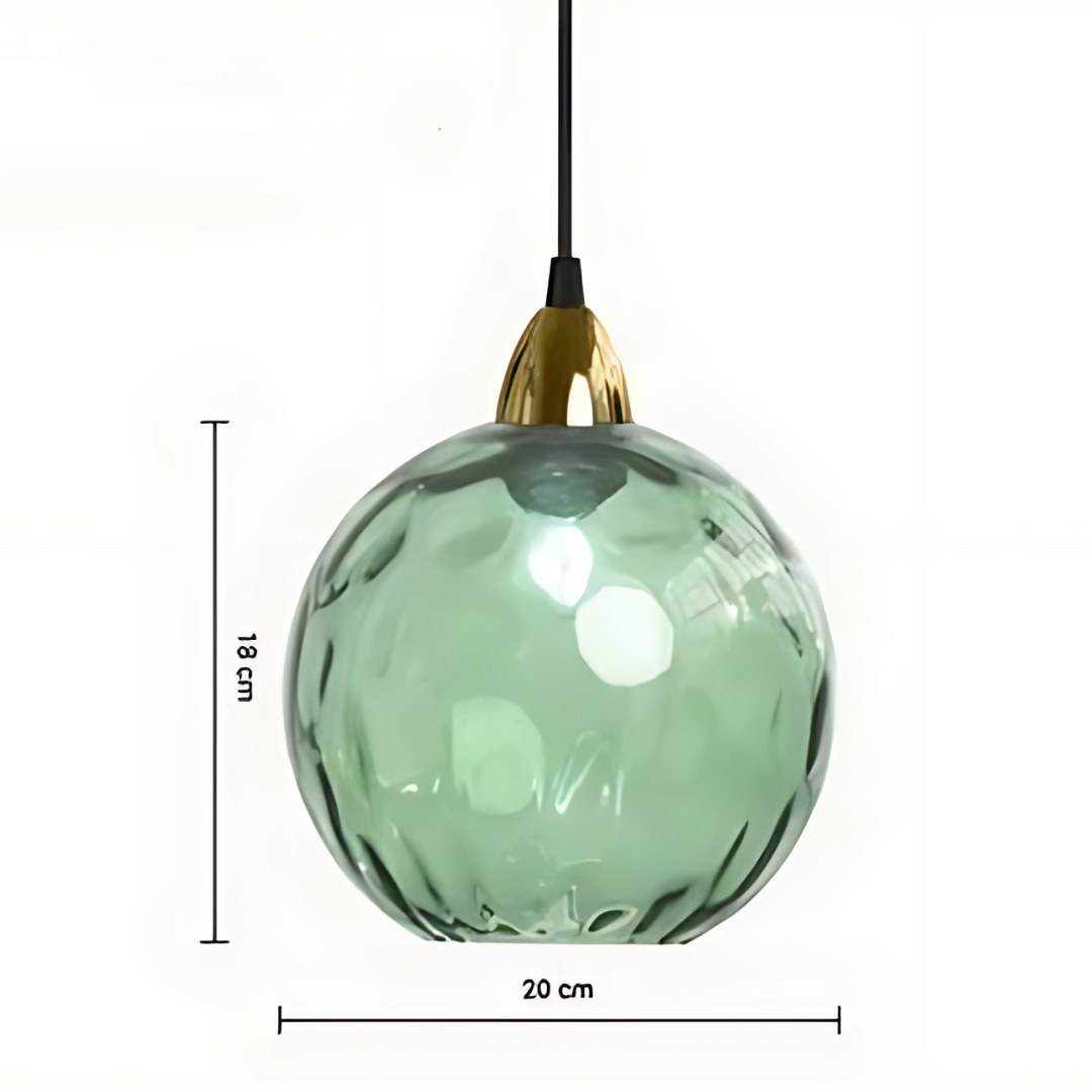 MajesticGlobe - Elegant Glass Globe Pendant Light for Luxurious Interiors