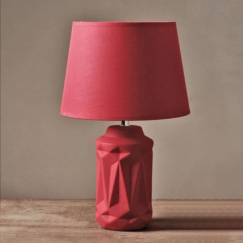 GloedGlow - Elegant Red Ceramic Bedside Lamp