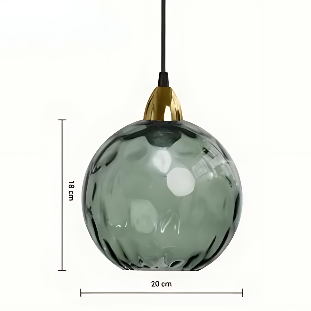 MajesticGlobe - Elegant Glass Globe Pendant Light for Luxurious Interiors