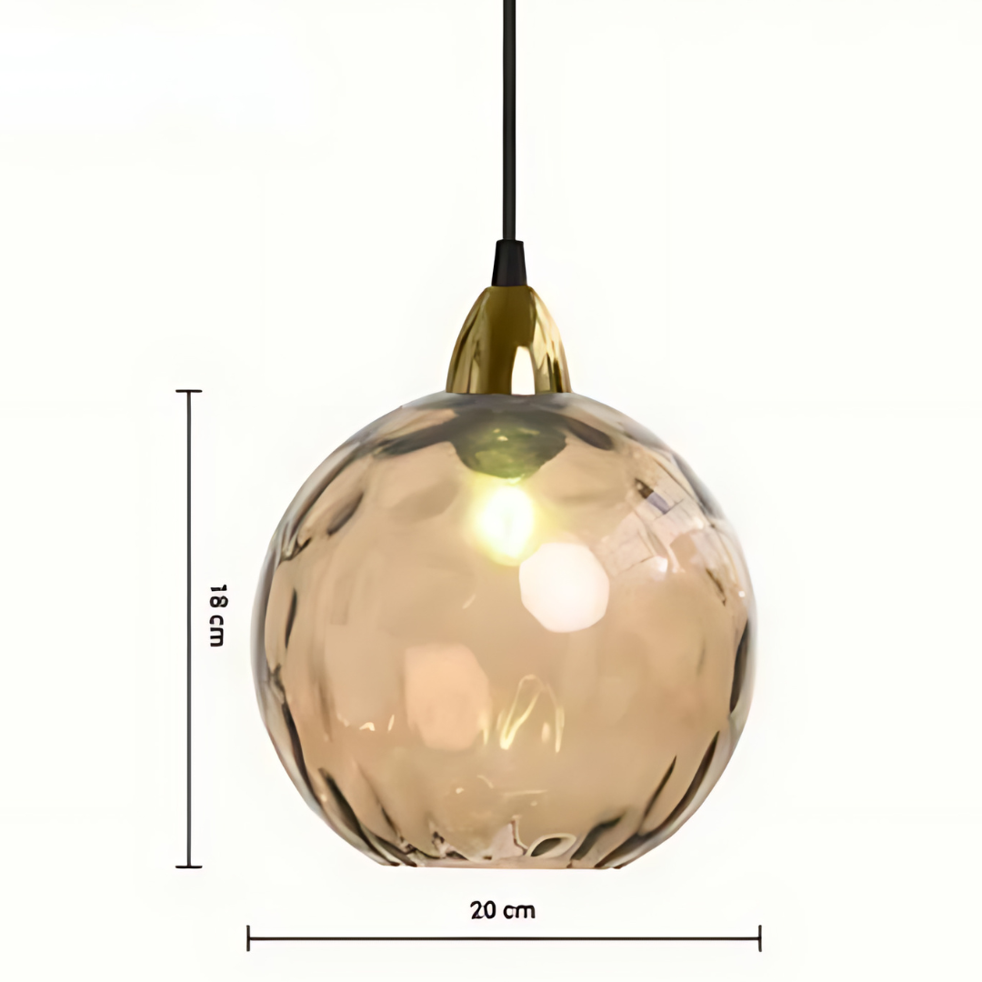 MajesticGlobe - Elegant Glass Globe Pendant Light for Luxurious Interiors
