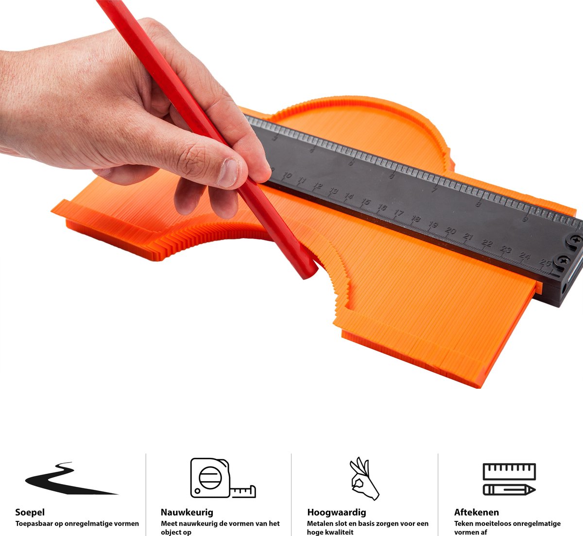 A+ Contour Gauge - Measuring Tool for Tricky Shapes and Angles