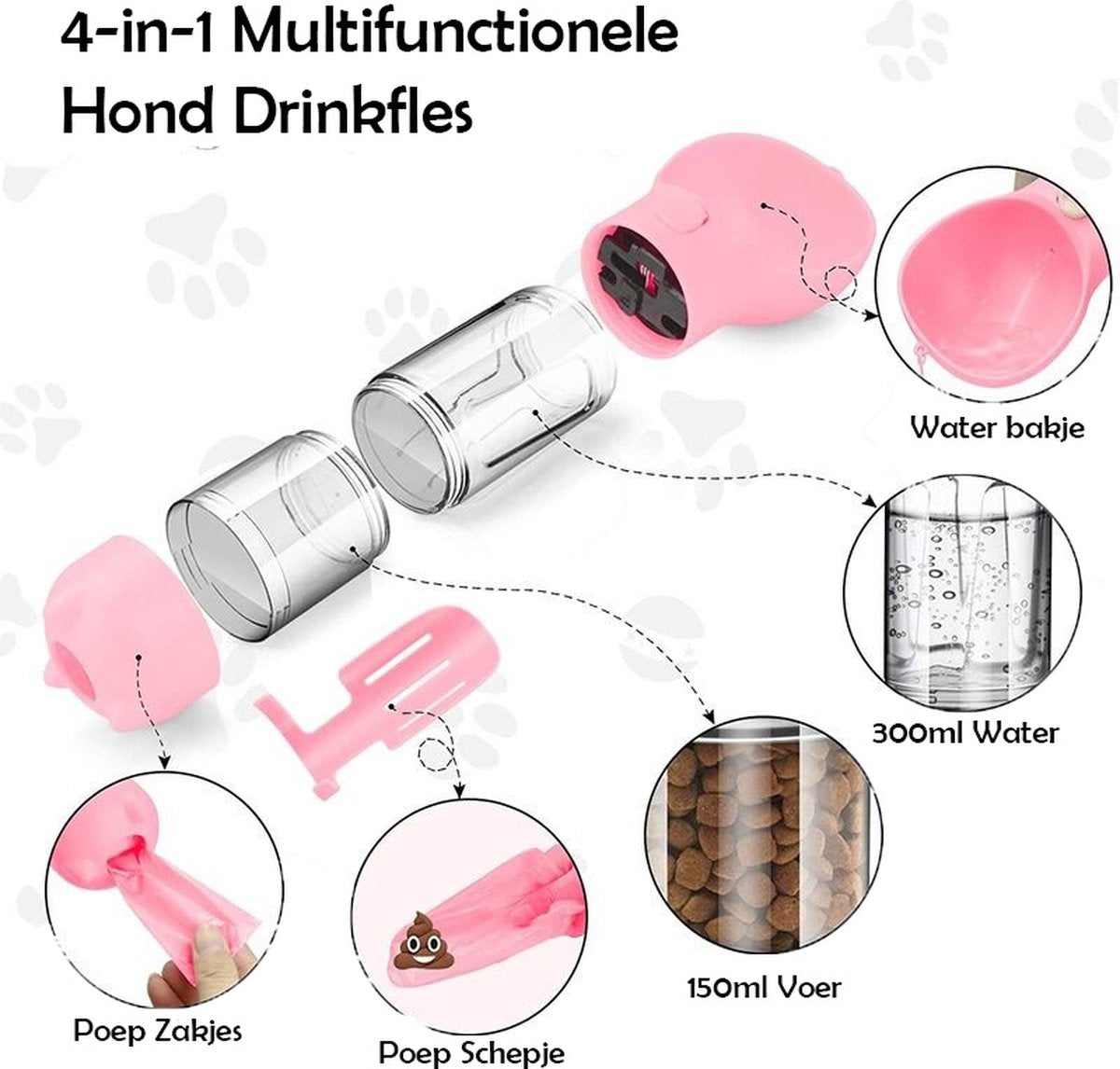 Snackbuddy Pro - 2-in-1 Water and Food Bottle for Dogs