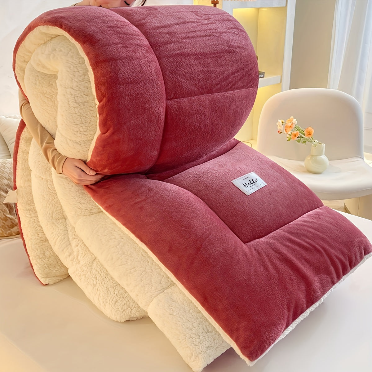 KozeLodge - Chalet Style Sherpa Fleece Duvet for Cozy Warmth