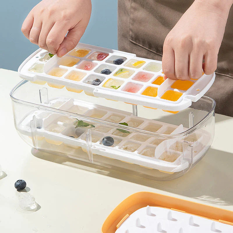 CoolCatcher - Bac à glaçons empilable avec tiroir de récupération