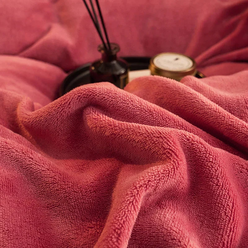 PlushHaven - Cozy Fleece Velvet Duvet Cover Set