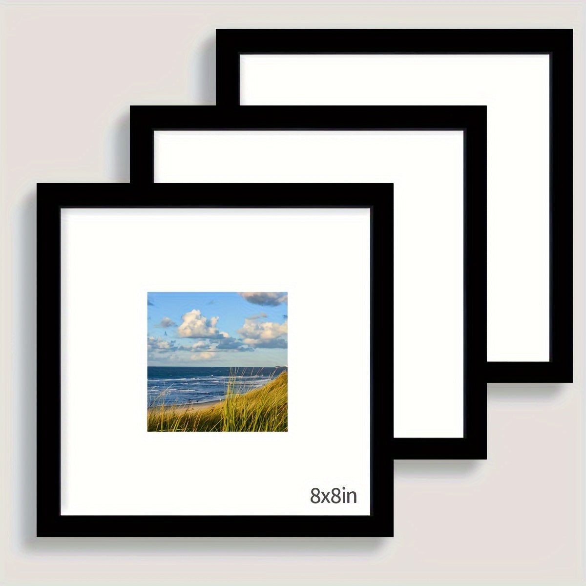 FotoFrame - Set of 3 Square Wooden Photo Frames