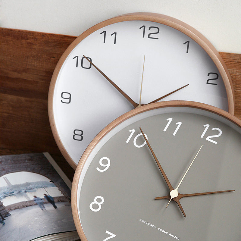 GroveTime - Rustic Silent Wood Wall Clock