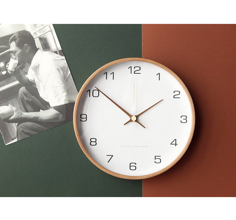 GroveTime - Rustic Silent Wood Wall Clock