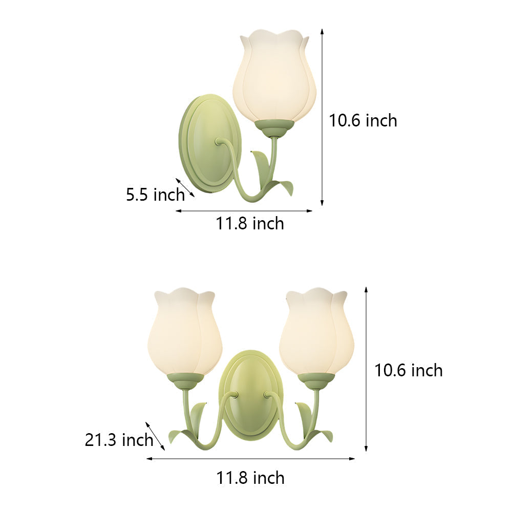 Inanthe - 3D Glass Flower Wall Sconce