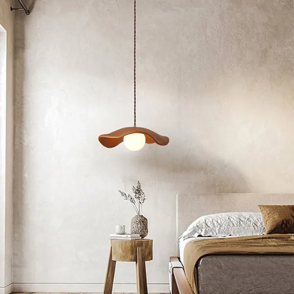 Lotus Leaf Pendant Light - Wabi Sabi Lamp for a Serene Dining Room