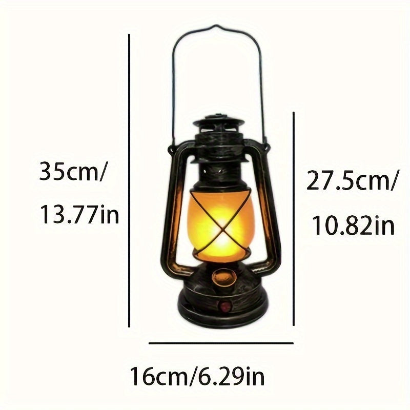 RetroGlow Lantern - Vintage LED Lantern with Flame Effect