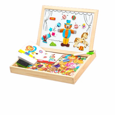 DrawPlay Board - Tableau Magnétique en Bois pour Enfants