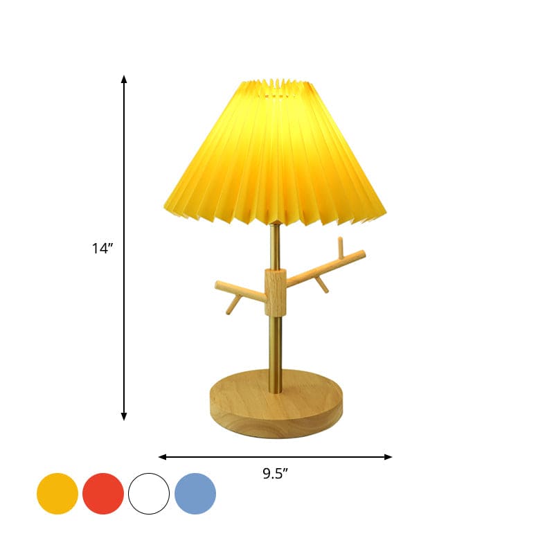 GloShine - Scandinavian Bedside Lamp with Built-In Shelf