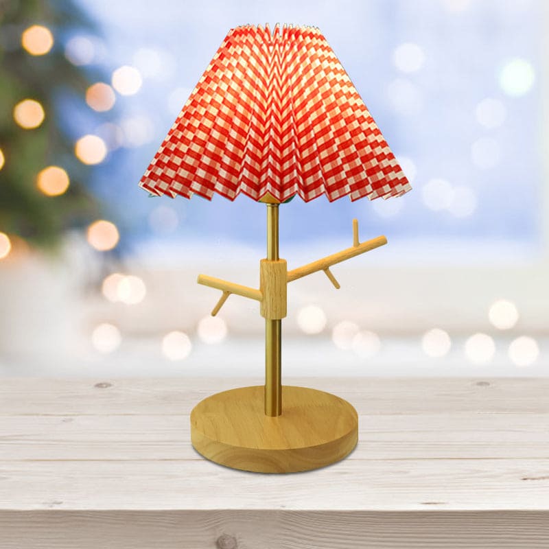 GloShine - Scandinavian Bedside Lamp with Built-In Shelf
