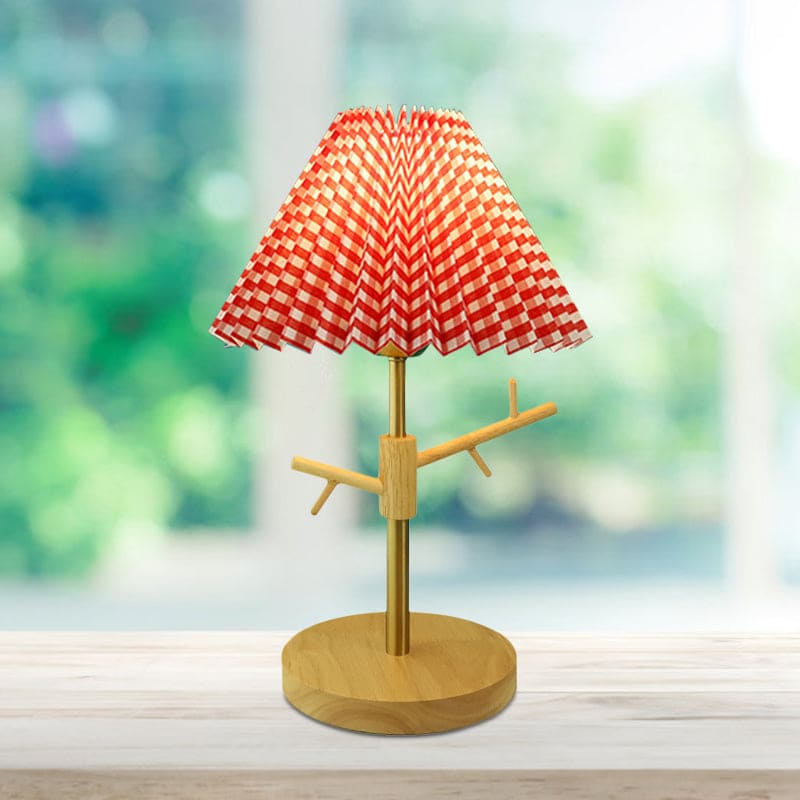 GloShine - Scandinavian Bedside Lamp with Built-In Shelf