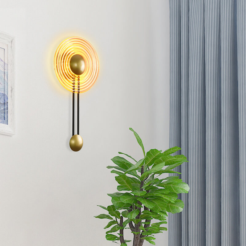 AuraLight - Black LED Wall Light with Sleek Circular Design