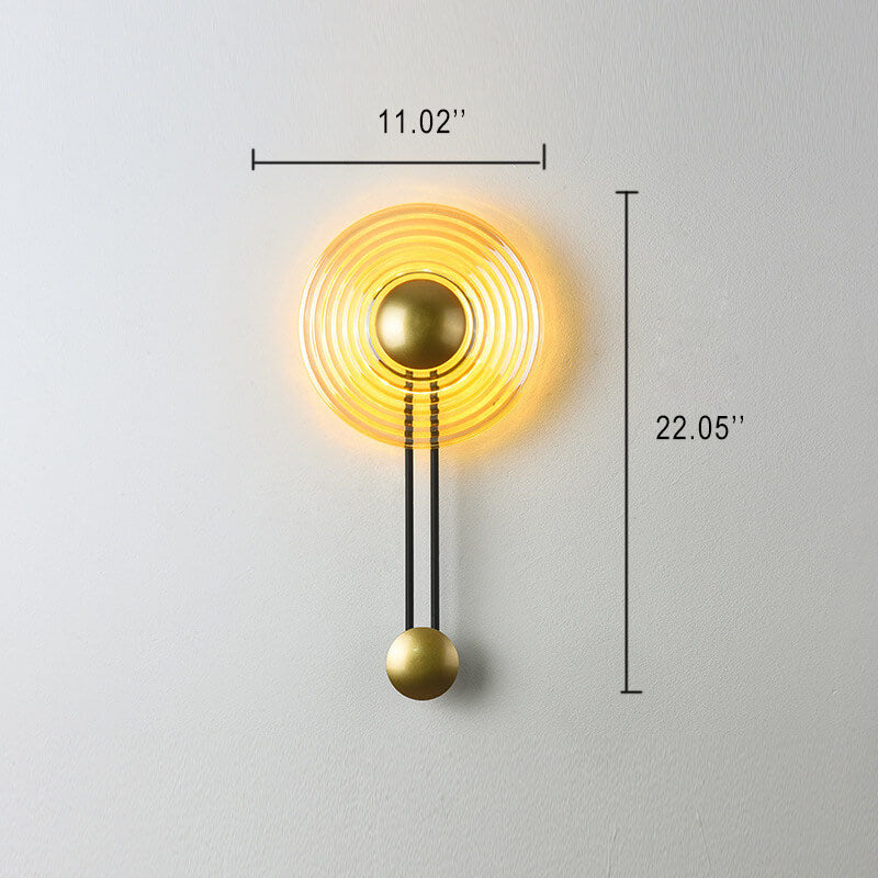 AuraLight - Black LED Wall Light with Sleek Circular Design
