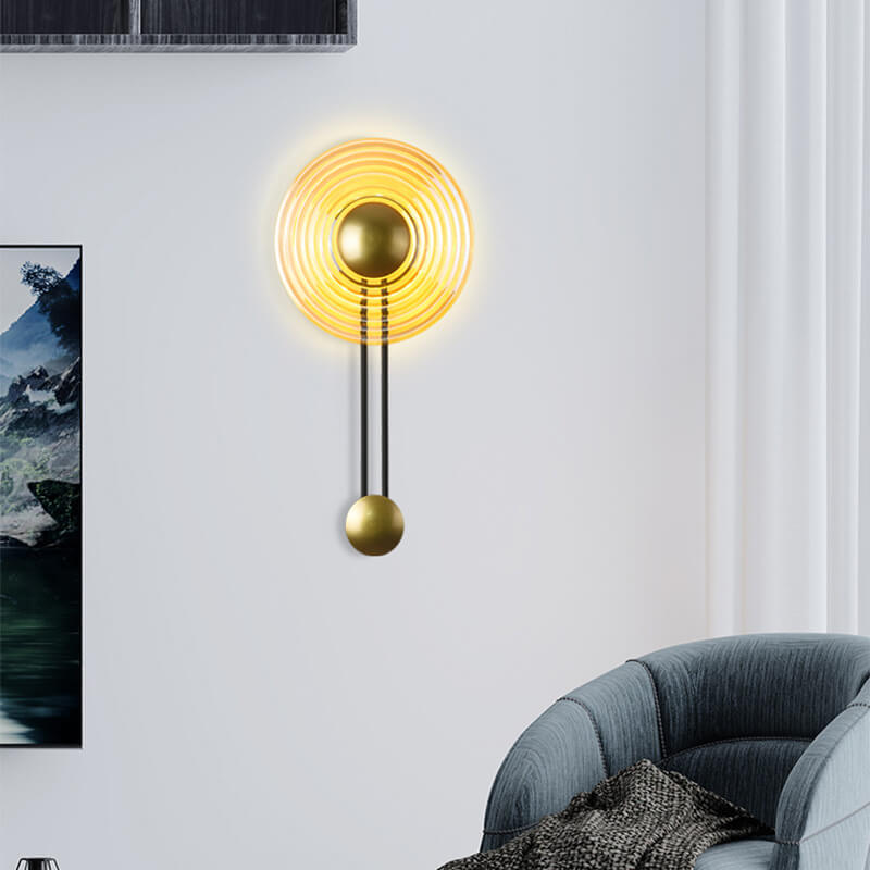 AuraLight - Black LED Wall Light with Sleek Circular Design