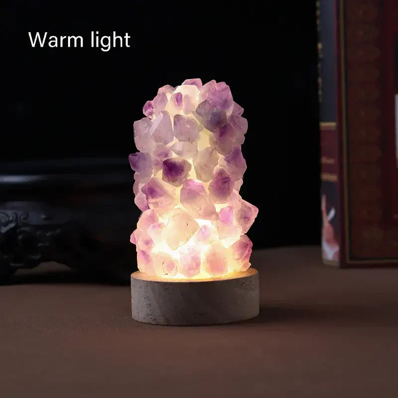 Amethyst - Natural Crystal Lamp with Soothing Light