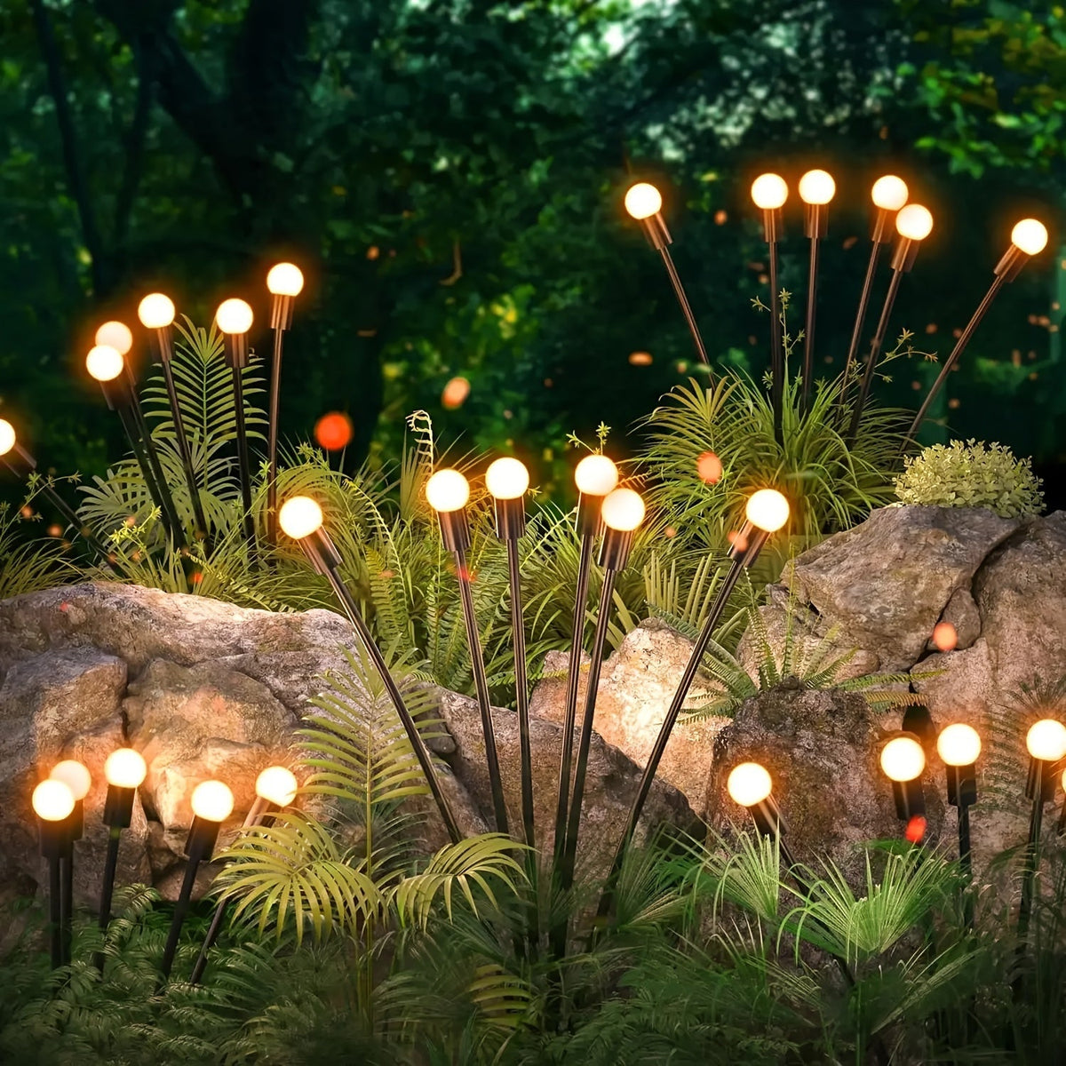 SolarFirefly Lights - Solar LED Firefly String Lights for the Garden
